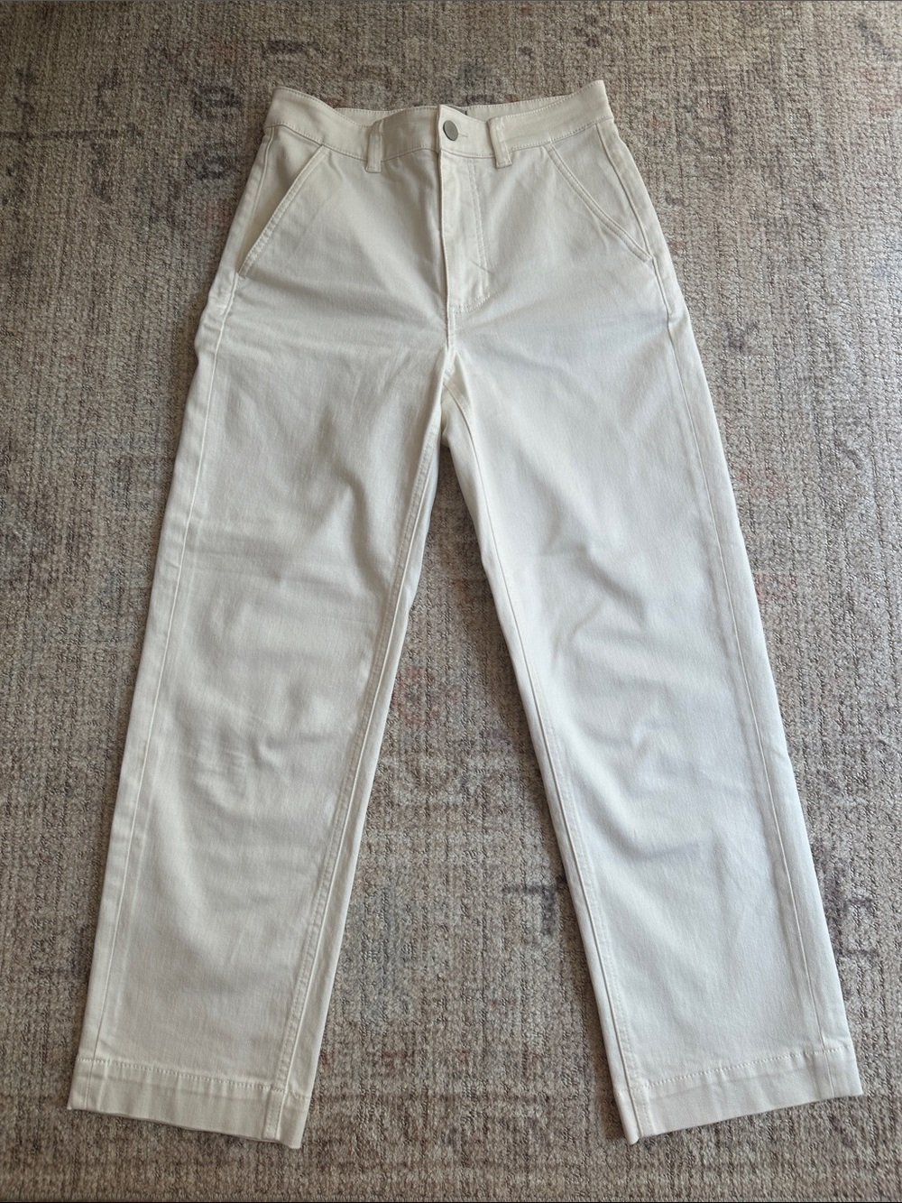 NEW Everlane Straight-Leg Jeans - Cream/Off White